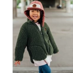 Dayton Teddy Fleece Jacket Moss Green -Childrens Fashion Discount Store 1024x1024 110