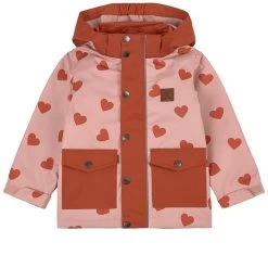 Stockholm Heart Printed Shell Jacket Woody Rose