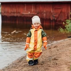 Edinburgh Recycled Lined Rain Coverall Yellow/Rust/Moss -Childrens Fashion Discount Store 1024x1024 1363