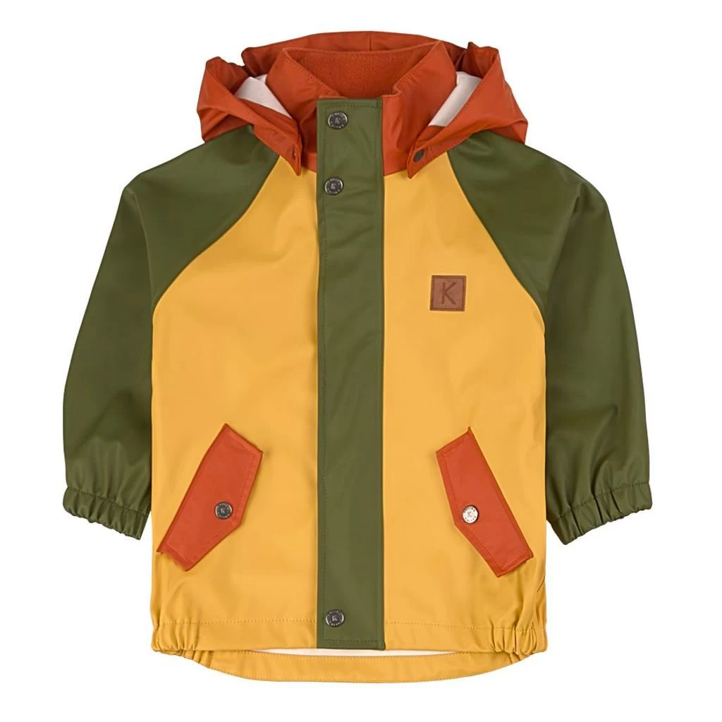 Edinburgh Recycled Rain Jacket Yellow/Rust/Moss 3 Edinburgh Recycled Rain Jacket Yellow/Rust/Moss