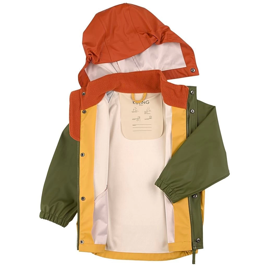 Edinburgh Recycled Rain Jacket Yellow/Rust/Moss 7 Edinburgh Recycled Rain Jacket Yellow/Rust/Moss - Image 5