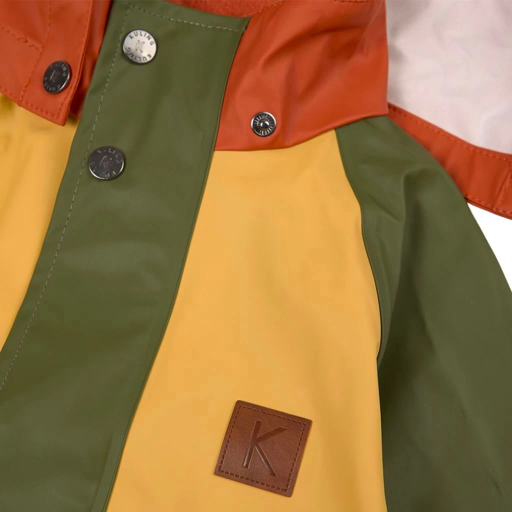 Edinburgh Recycled Rain Jacket Yellow/Rust/Moss 10 Edinburgh Recycled Rain Jacket Yellow/Rust/Moss - Image 8