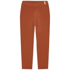 Rib-knit Pants Rust