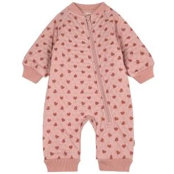 Odense Heart Printed Coverall Woody Rose