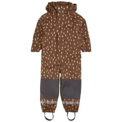 Douglas Recycled Lined Dotted Rain Coverall Brown