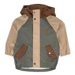 Edinburgh Recycled Rain Jacket Green/Sand/Brown