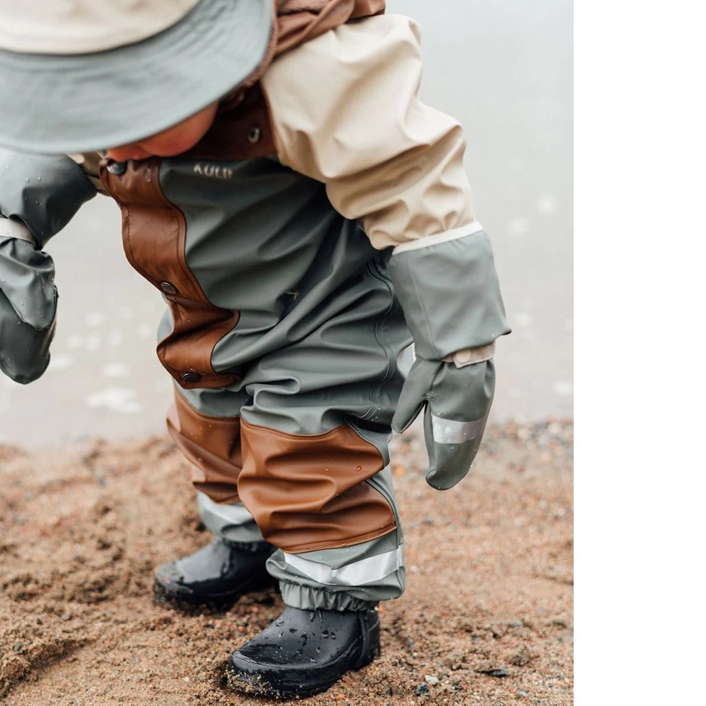 Edinburgh Recycled Lined Rain Coverall Green/Sand/Brown 9 Edinburgh Recycled Lined Rain Coverall Green/Sand/Brown - Image 7