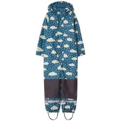 Douglas Lined Recycled Rain Coverall Petrol Rain Clouds