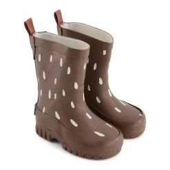 Caracas Dotted Rain Boots Brown -Childrens Fashion Discount Store 1024x1024 2621