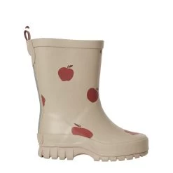 Caracas Printed Rain Boots With Apples Sand