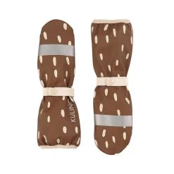 Vilnius Recycled Dotted Rain Mittens Brown