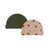 2-Pack GOTS Detroit Beanies Sand Apple/Dark Green -Childrens Fashion Discount Store 1024x1024 3092
