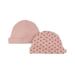 2-Pack Detroit GOTS Beanies Woody Rose Hearts