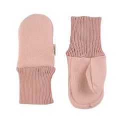 Livigno Wind Fleece Mittens Woody Rose