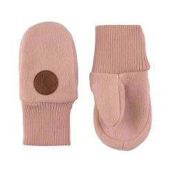 Livigno Recycled Wind Fleece Mittens Woody Rose