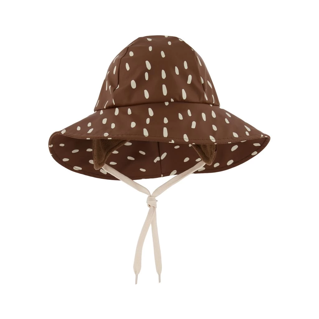 Vasa Recycled Dotted Rain Hat Brown 3 Vasa Recycled Dotted Rain Hat Brown