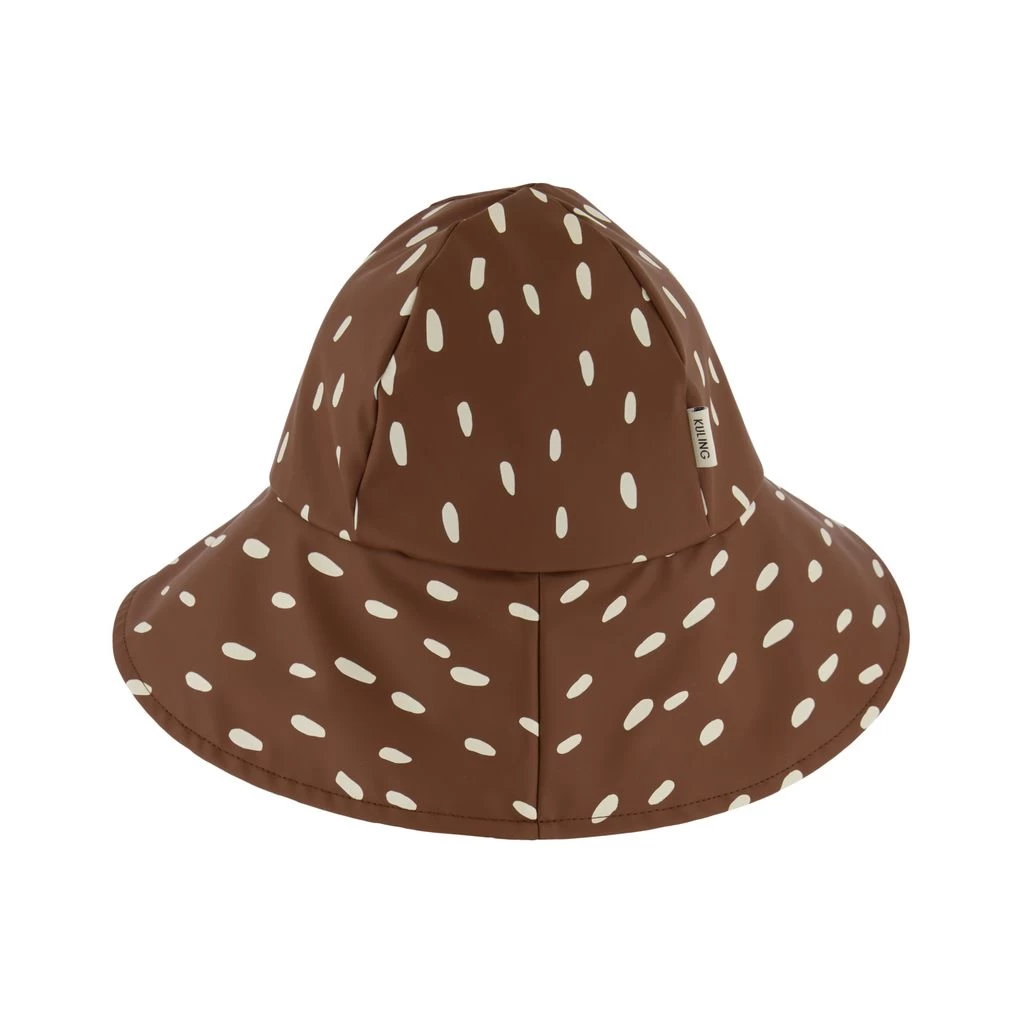 Vasa Recycled Dotted Rain Hat Brown 4 Vasa Recycled Dotted Rain Hat Brown - Image 2