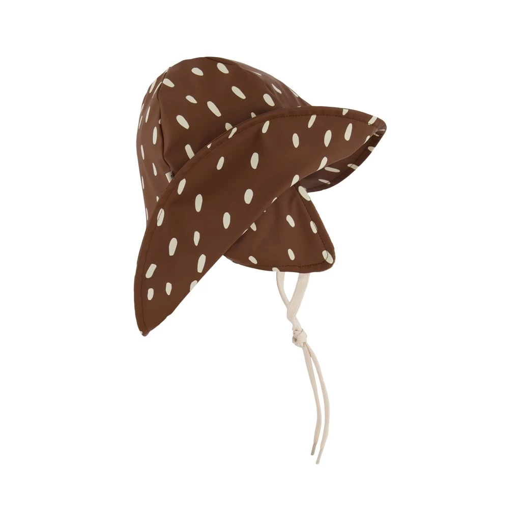 Vasa Recycled Dotted Rain Hat Brown 5 Vasa Recycled Dotted Rain Hat Brown - Image 3