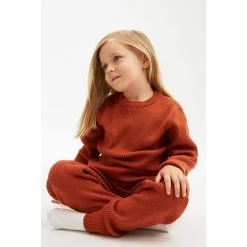 Rib-knit Sweater Rust -Childrens Fashion Discount Store 1024x1024 350