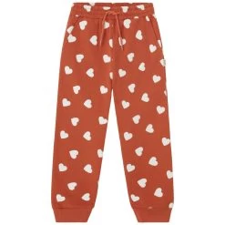 GOTS Volos Heart Printed Sweatpants Ginger
