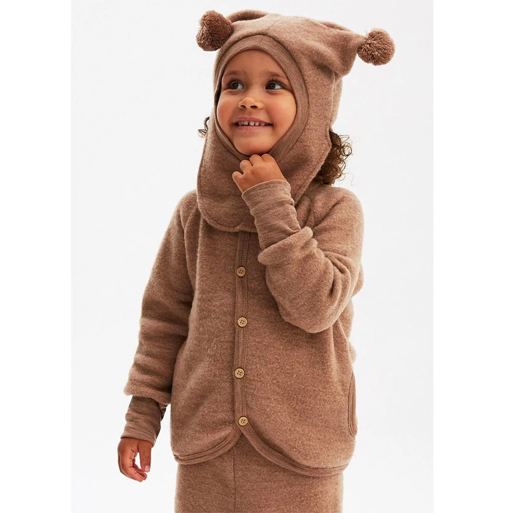 Wool Fleece Jacket Walnut 4 Wool Fleece Jacket Walnut - Image 2