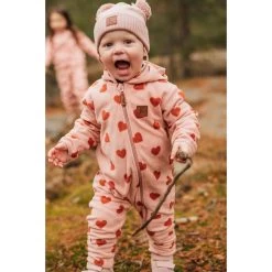 Northpole Recycled Heart Printed Fleece Coverall Woody Rose -Childrens Fashion Discount Store 1024x1024 541