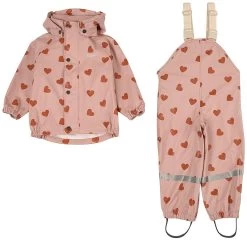San Marino Heart Printed Recycled Rain Set Woody Rose