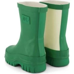 Kuling X Maja Rubber Boots - Diagonal Stripe Grass Green/Foggy White -Childrens Fashion Discount Store Kuling x Maja Rubber Boots Diagonal Stripe Grass Green Foggy White 3
